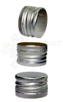 Zakrętki do butelek ALUMINIOWE 28x18mm SREBRNE