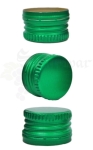 Zakrętki do butelek ALUMINIOWE 28x18mm ZIELONE SPIRYTUSOWE
