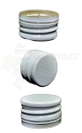 Zakrętki do butelek ALUMINIOWE 28x18mm BIAŁE 