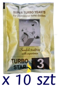 Drożdże Gorzelnicze TURBO STAR 3 / 10 szt