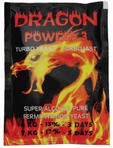 Drożdże Gorzelnicze DRAGON POWER 3 TURBO / 50 szt