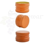 Zakrętki do butelek ALUMINIOWE 28x18mm POMARAŃCZOWE