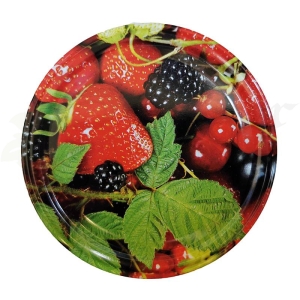 WIECZKO ZAKRĘTKA DO SŁOIKA 82MM OWOCE /W02/ TRUSKAWKA PORZECZKA JEŻYNA