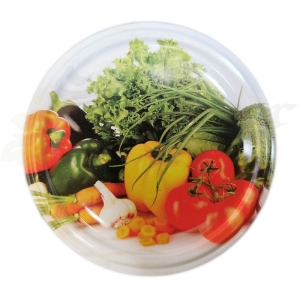 WIECZKO ZAKRĘTKA DO SŁOIKA 82MM WARZYWA /W07/ POMIDOR PAPRYKA SAŁATA