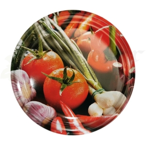 WIECZKO ZAKRĘTKA DO SŁOIKA 82MM WARZYWA /W11/ POMIDOR SZCZYPIOR PAPRYKA