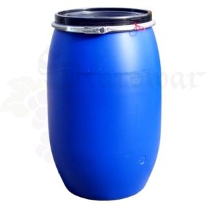 BECZKA PLASTIKOWA Z POKRYWĄ I OBRĘCZĄ 