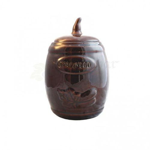 Beczka Ceramiczna 3,5L BRĄZOWA do Kiszenia Ogórków + Szczypce.jpg