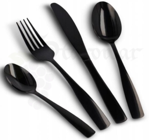 Komplet Sztućców BLACK 24 el dla 6 osób