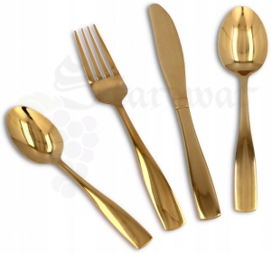 Komplet Sztućców GOLD 24 el dla 6 osób
