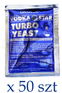 Drożdże Gorzelnicze ALCOTEC VODKA STAR Turbo Pure / 50 szt