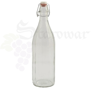 Butelka Szklana 1L COSTOLATA z Zapinką Mechaniczną