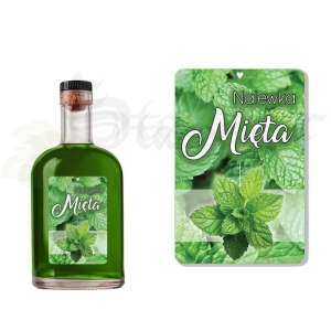 Etykieta na Butelkę Nalewka Mięta et102 / 1 szt