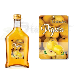 Etykieta na Butelkę Nalewka Pigwa et104 / 1 szt