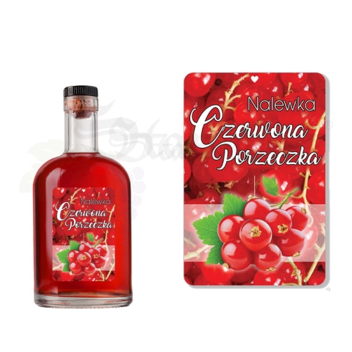 Etykieta na Butelkę Nalewka Czerwona Porzeczka