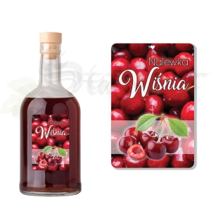Etykieta na Butelkę Nalewka Wiśnia et110 / 1 szt