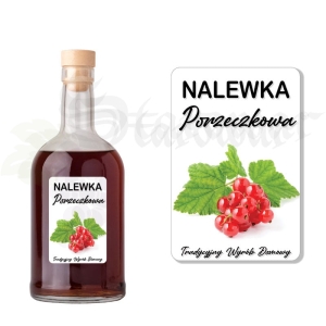 Etykieta na Butelkę Nalewka z Czerwonej Porzeczki et118 / 1 szt