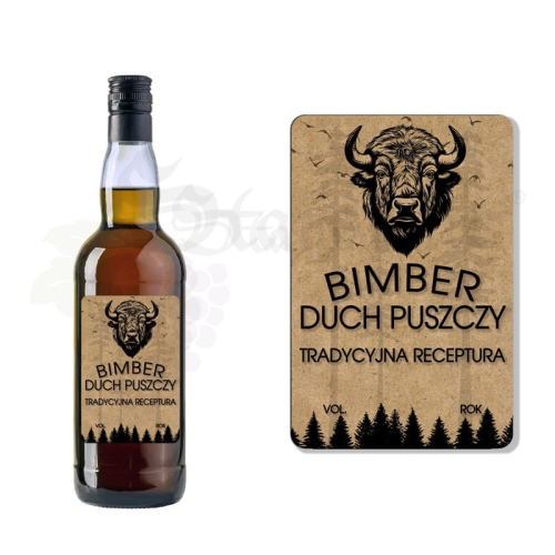 Etykieta na Butelkę DUCH PUSZCZY et122