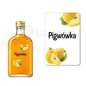 Etykieta na Butelkę PIGWÓWKA - Transparent ET129 / 1 szt