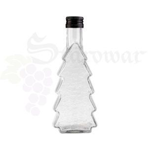 Butelka Szklana Choinka w Serduszka 250ml + Zakrętka fi28