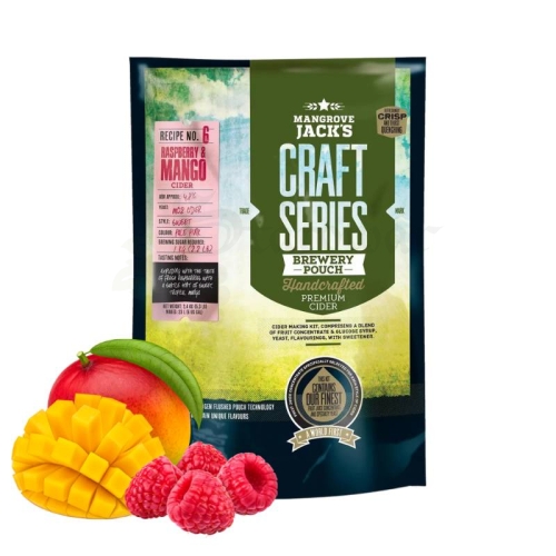 Mangrove Jack’s Raspberry Mango Cider 2,4 kg – Zestaw na 23L Cydru Owocowego