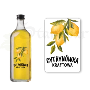 Etykieta na Butelkę Cytrynówka Kraftowa (t) ET145 / 1 szt