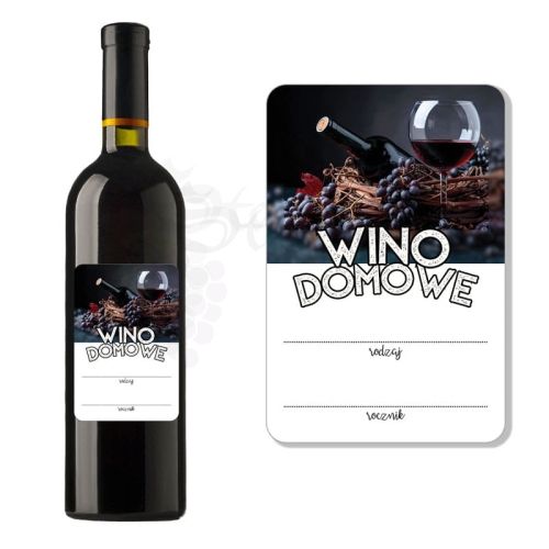 Etykieta na Butelkę Wino Domowe Czerwone ET146 / 1 szt