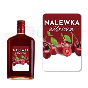 Etykieta na Butelkę Nalewka Wiśniowa ET151 / 1 szt
