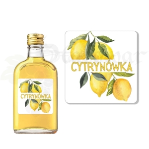 Etykieta na Butelkę Cytrynówka Akwarela ET154 / 1 szt