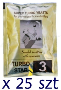 Drożdże Gorzelnicze TURBO STAR 3 / 25 szt